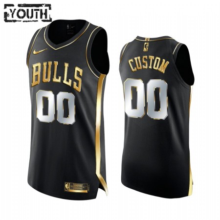 Maillot Basket Chicago Bulls Personnalisé 2020-21 Noir Golden Edition Swingman - Enfant